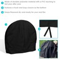 thumbnail image 2 of Sunnydaze Outdoor Weather-Resistant Durable Polyester with PVC Backing Firewood Log Hoop Cover - 24" - Black, 2 of 6