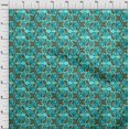 thumbnail image 3 of oneOone Cotton Poplin Fabric Leaves & Floral Block Print Fabric BTY 56 Inch Wide, 3 of 4