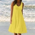 thumbnail image 2 of Yuyuzo Robes d'Été pour Femmes Robe Décontractée d'Été pour Femmes Sans Manches à Col Rond Tunique Ample Robe Débardeur Robe Bohème de Plage pour les Vacances, 2 of 7