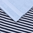 thumbnail image 3 of Mainstays 4-Pack Hand Towels, Navy Stripe, 3 of 7