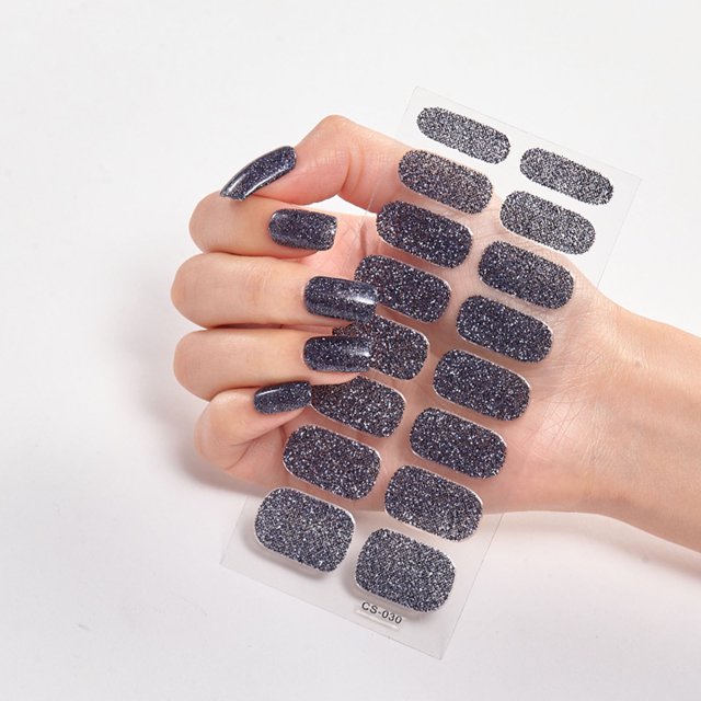 LSLJS 16 Small Nail Art Stickers Solid Color Glossy Nail Stickers, Home Accessories