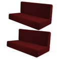 thumbnail image 4 of funtasica 4 Pieces Camper Cushion Covers Camper Cushion Slipcovers Soft RV Seat Covers Red, 4 of 9