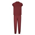 thumbnail image 4 of Timegard Lounge Sets for Women Cap Sleeve Crop Tops Cinch Bottom Pants with Pockets Solid Color Loose Outfits, 4 of 4