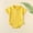 Yellow, variant on JDQJBZ Baby Romper Summer Clothes Short Sleeve Solid Color Lapel Collar Bodysuit