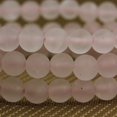 thumbnail image 4 of Bracelet Extensible Unisexe en Quartz Rose Mat Naturel avec Perles Rondes de 6 mm 7 Pouces, 4 of 5