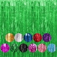 thumbnail image 1 of tredstone Photo Backdrop Streamers Decorations 0pcs Tinsel Curtain Backdrop Gold For Birthday Party Party Decorations Green 6.5ft 1Set, 1 of 6