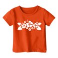 thumbnail image 3 of PMVFHDE Hauts à Manches Courtes pour Fille T-Shirts Graphiques pour Fille T-Shirts Amples d'Été pour Fille T-Shirts Imprimés Garçon et Fille Col Rond Manches Courtes Orange, 6-7 Ans, 3 of 3