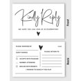 thumbnail image 3 of Inkdotpot RSVP Postcards (Set Of 50) 4"X6" Blank With Mailing Side,RSVP Reply Response Cards For Wedding Script Style Print Return Cards, 3 of 5