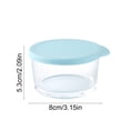 thumbnail image 3 of Small Glass Food Storage Container with Lid | 8oz Leak-Proof Mini Bowl for Snacks, Dips & Sauces | Microwave Safe Borosilicate Glass | Sky Blue or Pink | 1-Pack, 3 of 6