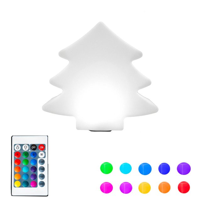 Novelty Lights 11 Inch RGB Tree Rechargeable Night Light, Waterproof Mood Lighting with Remote Control, Color-Changing Glow Tree for Indoor/Outdoor Use