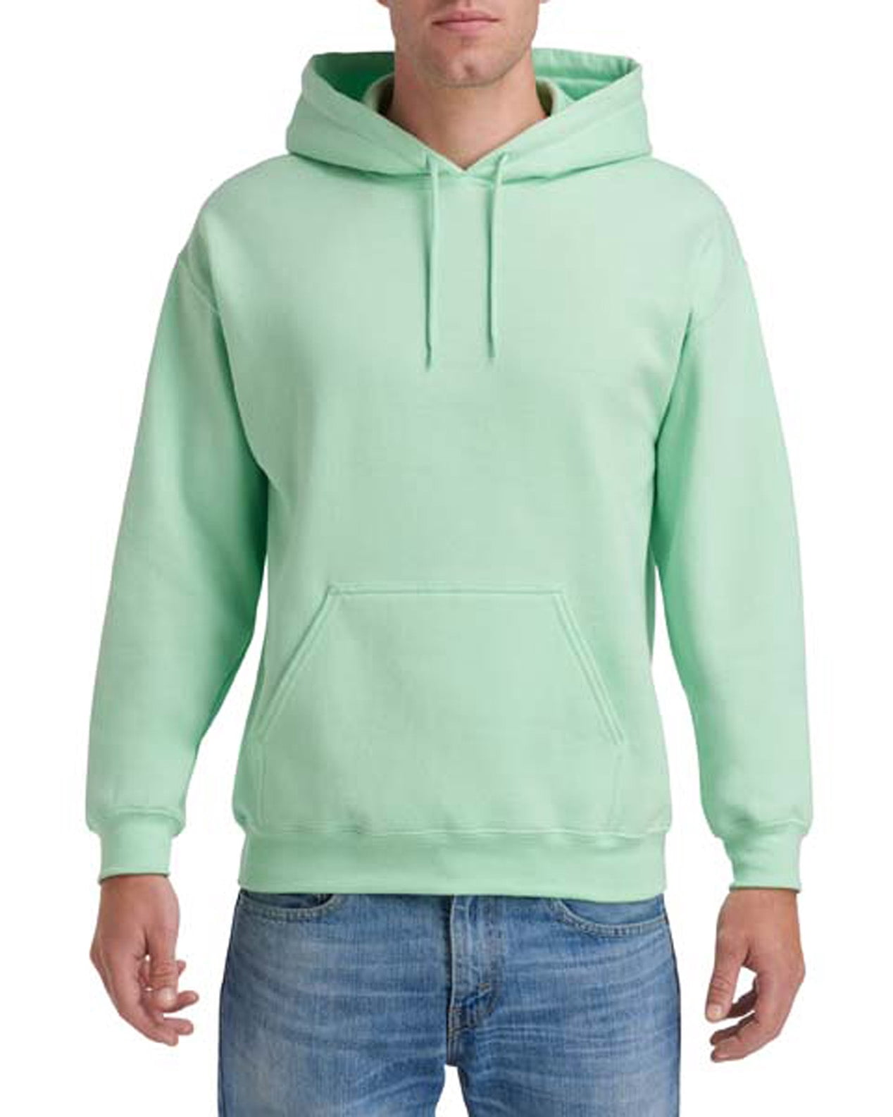 Gildan Mens Heavy Blend Hooded Sweatshirt, L, Mint Green