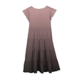 thumbnail image 5 of Tranfacy Robes d'Été pour Ados, Robes pour Filles Taille 10-12, Robe d'Été pour Filles 6-15 Mode Robe à Dégradé de Couleurs avec Poches Manches Courtes Col Rond Robe Trapèze, 5 of 5