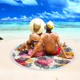 thumbnail image 4 of Dvkptbk Serviette de Plage Ronde en Microfibre Imprimée Super Légère Serviette de Bain Colorée Anti-Sable Couverture de Plage Tapis de Plage Serviette Multi-Usage pour Voyage Piscine - Liquidation d'Été en Liquidation, 4 of 7