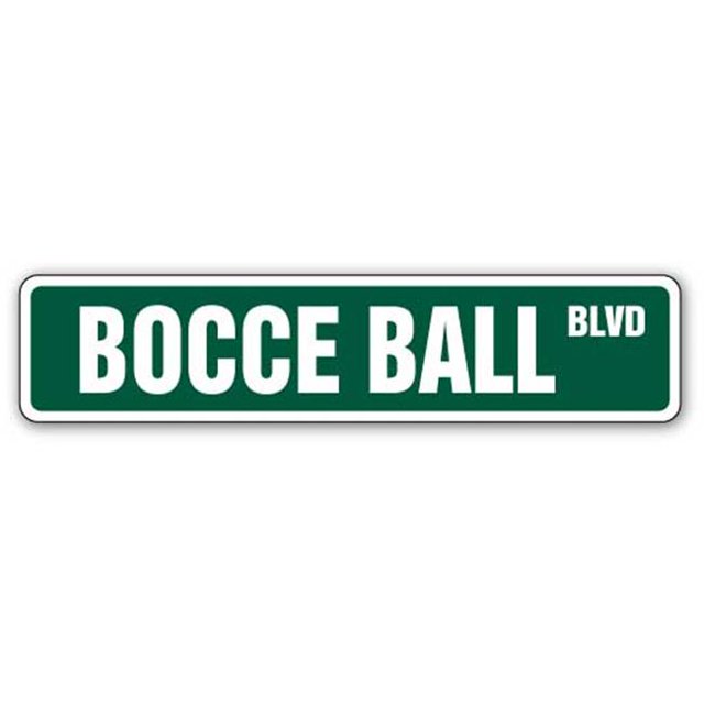 SignMission SS-Bocce Ball Panneau de Rue Balle Bocce 4 x 18 Po - Set Balles Italy Jeu d'Équipe