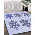 thumbnail image 3 of Ahgly Company Tapis de Zone Rectangulaire Transitionnel Lavande Bleu pour Intérieur, Lavable à la Machine, 8 Pieds x 10 Pieds, 3 of 7