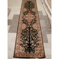 thumbnail image 1 of Rare Hot Black Flowers Lively Soft Hand Knotted Carpet Hall Way Runner Rug (10.0 x 2.7)', 1 of 7