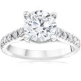 thumbnail image 1 of Bague de Fiançailles Solitaire en Diamant Taille Ronde 2 1/5 Ct en Or Blanc 14 K, 1 of 4