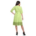 thumbnail image 2 of Moomaya Robe en Coton Imprimée pour Femme Longueur Midi Manches Courtes Tenue d'Été Vêtements, 2 of 4