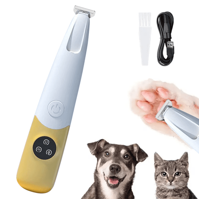 Dog Paw Trimmer with LED Light Waterproof Rechargeable Battery,Rechargeable Pet Hair Trimmer Kit, Small Dog Grooming Clippers for Dogs & Cats, Pet Grooming Tool, Low Noise pet Shaver