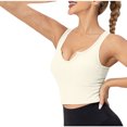 thumbnail image 1 of Yuyuzo Crop Tops for Women Sleeveless Shirts Deep V Neck Going out Tops Ribbed Knit Basic Tees, 1 of 4