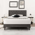 thumbnail image 2 of Costway Full Bed Frame Upholstered Platform Bed with Tufted Headboard Mattress Foundation, 2 of 10