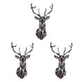 thumbnail image 1 of Wweixi Multifunctional 3D Mirror Deer Wall Sticker For Various Uses Personalized Home black XL 3Set, 1 of 6