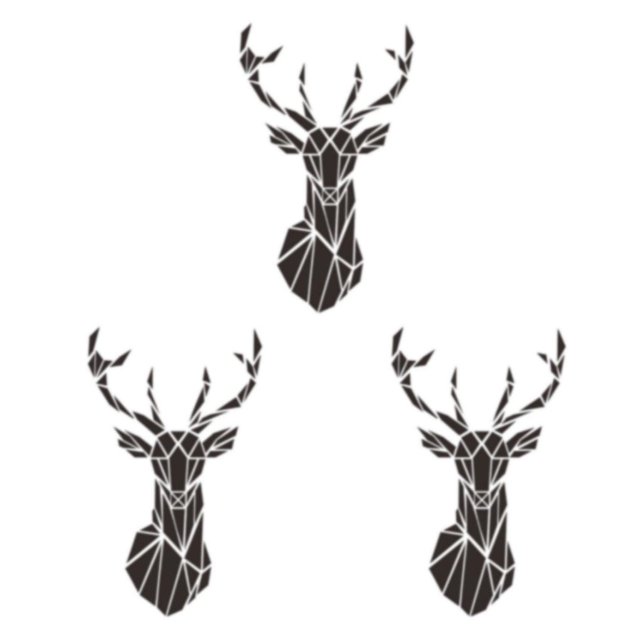 Wweixi Multifunctional 3D Mirror Deer Wall Sticker For Various Uses Personalized Home black XL 3Set