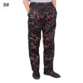 thumbnail image 1 of Men Stripe Plaid Chili Printed Hotel Restaurant Kitchen Chef Work Long Pants, 1 of 10