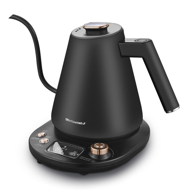 Elite Gourmet EKT3001 1L Digital Water Kettle, 304 Stainless Steel Interior, Programmed Temperatures, Keep Warm Function, Cordless, 360° Base, Au