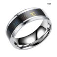 thumbnail image 2 of Maoww Couple Rings Delicate Ring Smart Sensor Body Temperature Small Lightness Finger Jewelry Wedding Women Engagement Silver 10#, 2 of 7