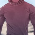 thumbnail image 5 of Handshe Chandail à Capuchon d'Été pour Homme à Imprimé Soleil, Léger et Respirant, Protection Solaire UPF 50+, Manches Longues, pour la Randonnée, la Course et les Activités de Plein Air, Grande Taille, 5 of 5