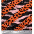 thumbnail image 1 of Soimoi Pink Poly Georgette Fabric Leopard & Wild Animal Skin Print Sewing Fabric BTY 52 Inch Wide, 1 of 3