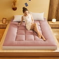 thumbnail image 2 of Bowayaoa Thickened Fiber Mattress Pad with Washable Brushed Fabric, Soft Foldable Student Bed Topper, Breathable Humidity Wicking Mattress Protector, 2 of 10