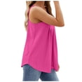 thumbnail image 4 of AherBiu Boho Tank Tops for Women Eyelet Hole Spaghetti Strap Low Cut Sleeveless Ruched Loose Shirts Blouse, 4 of 5