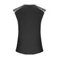 thumbnail image 4 of Birdeem T-Shirt Mode Femme Couleur Unie Col en V Confortable Ample Sans Manches Blouse Décontractée, 4 of 7