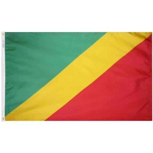 Annin Flagmakers 190875 Drapeau du Congo Nyl-Glo 2 Pi X 3 Pi