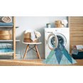 thumbnail image 2 of Ahgly Company Tapis d'Intérieur Lavable à la Machine, Carré, Transitionnel, Bleu Ivy Bleu, Tapis de Zone, 4 Pieds Carré, 2 of 7