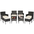 thumbnail image 2 of Costway Ensemble de Mobilier de Terrasse en Rotin 8 Pcs Canapés Ottomans Table Rembourrée Combinaison Libre, 2 of 8