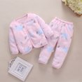 thumbnail image 3 of Newborn Baby Boy Girl Cute Print Flannel Multicolor Cardigan Flannel Suit, 3 of 3