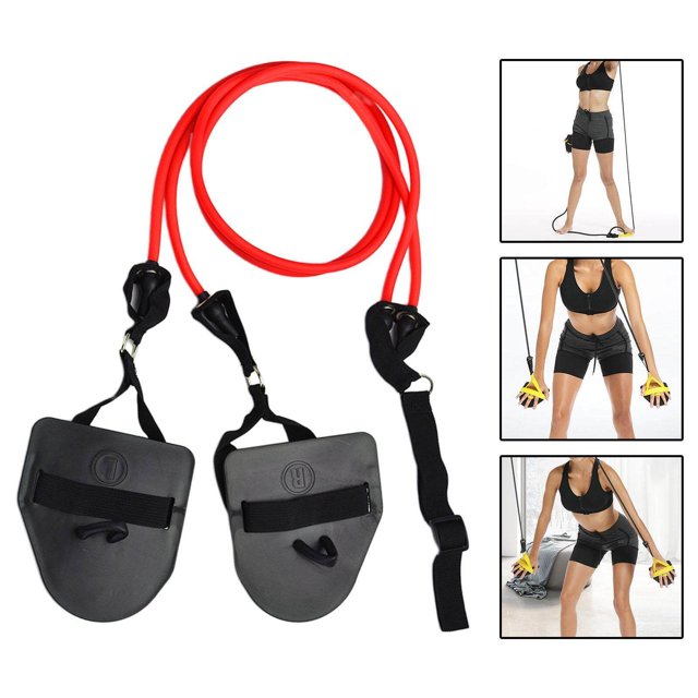 Bandes de Résistance pour Entraîneur de Bras Natation Freestyle Bande de Résistance Équipement D\'entraînement Physique Bande d'Exercice Rouge 30lb