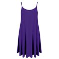 thumbnail image 1 of DYMADE Women Solid Color Spaghetti Strap Casual Loose Swing Sleeveless Summer Vest Dress, 1 of 2
