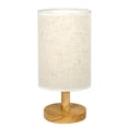 thumbnail image 2 of Meitianfacai Table Lamp For Bedroom 3 Way Dimmable Nightstand Lamp With Round Flaxen Fabric Shade For Living Room Office Dorm, Solid Wood, LED Bulb Included, 2 of 9