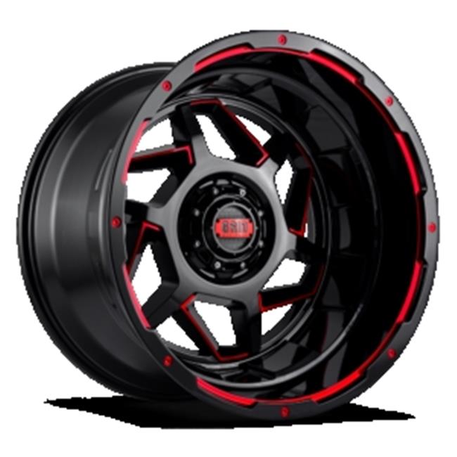 D29237E158 20 x 9 GD14 Décalage de 15 mm 6 x 135 Noir avec Roue d'Accent Rouge