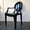 Black, variant on Heavenly Collections Modern Acrylic Dining Armchair, Set of 2, Smoke, Ghost Style