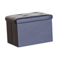 thumbnail image 3 of Siruishop Folding Storage Ottoman Bench Bars Books Blankets Shoes Store Footrest Stool Blue, 3 of 8