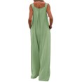 thumbnail image 2 of Innerwin Jumpsuits One Piece Ladies Playsuit Summer Sleeveless Loose Romper Green M, 2 of 3