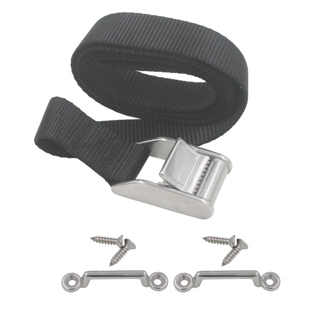 YYST 72" Gas Tank Strap Fuel Tank Strap W/Stainless Steel Clamp and Deck Loops - Hardware Included