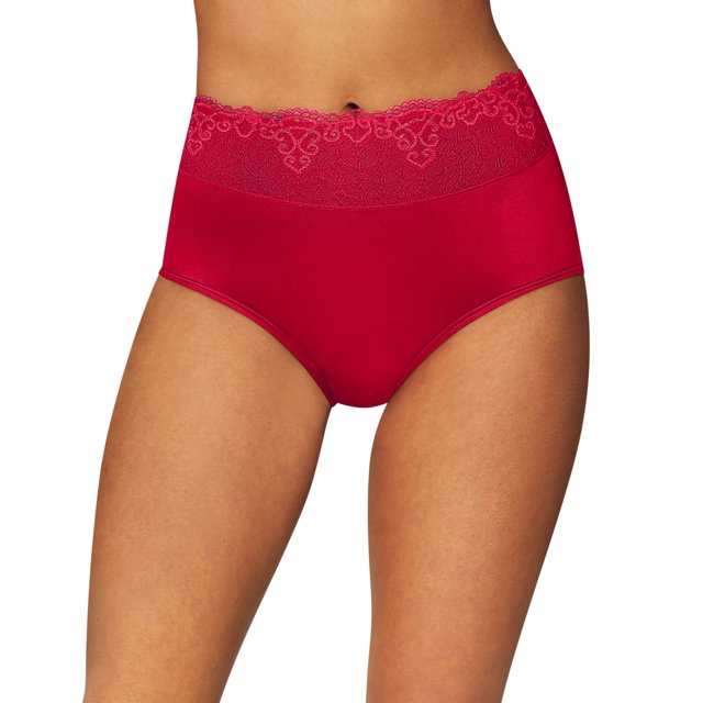 Bali Womens Passion for Comfort Brief, 7, Scarlet Berry