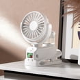 thumbnail image 1 of PRETXORVE Pince Multifonction Vaporisateur Recharge USB Grand Vent Silencieux Ventilateur Mini Rotatif à 360 Degrés, 1 of 9