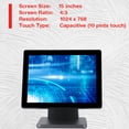 thumbnail image 3 of Syson POS 15" Touch Screen POS Capacitive LED Multi-Touch Touch Screen, True Flat Seamless Monitor for Restaurant Kiosk Retail, 3 of 7